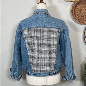 Vintage Jay Jacobs Embellished Upcycled 80s Trucker Denim Jean Jacket Size Small
